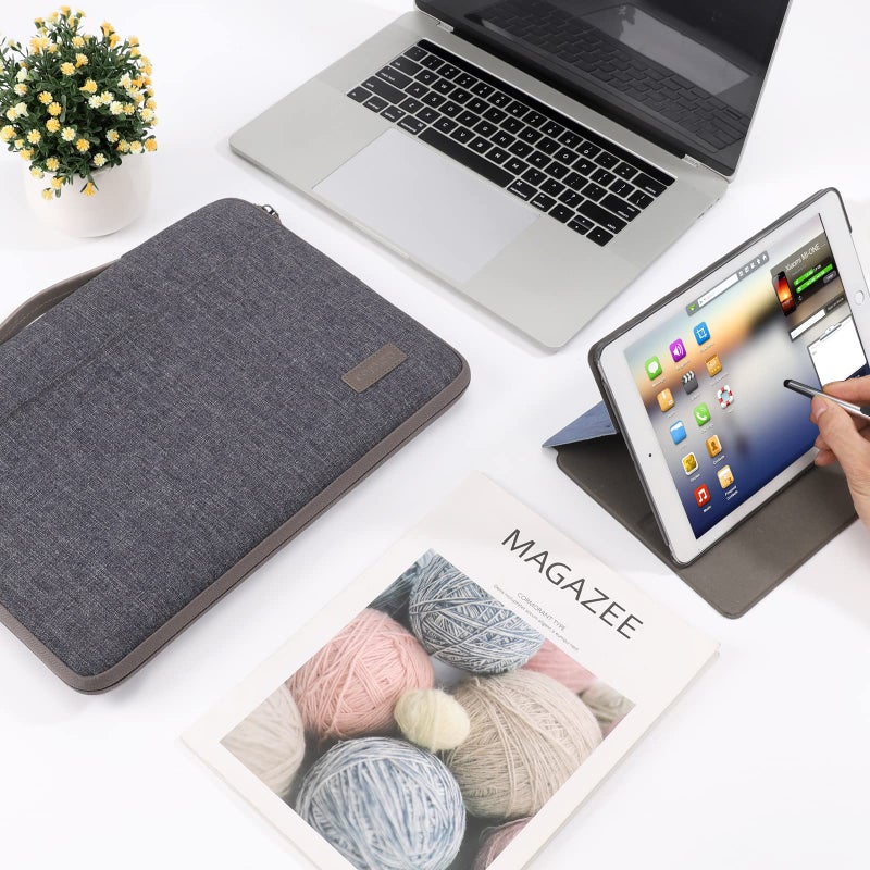DOMISO 13 inch Laptop Sleeve Case Waterproof Carrying Bag for 12.5-13"" Notebook/13 MacBook Pro/12.9"" iPad Pro/13 MacBook Air Retina 2018/12.3"" Microsoft Surface Pro Pro 4 Pro 6 Dark Grey - Image 5